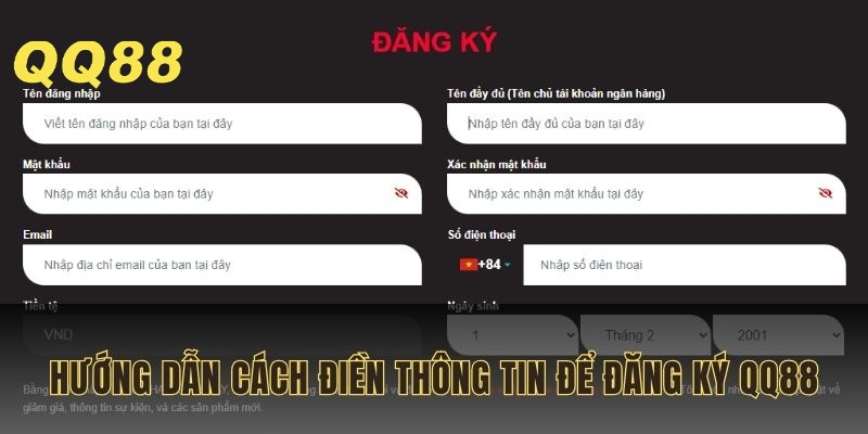 Quy tắc điền thông tin thành viên cần nắm